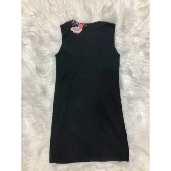 Nanette Lepore Embroidered Dress Black Knit XS - Picture 5 of 6